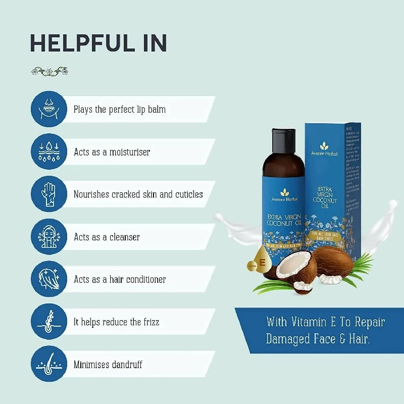 Avimee Herbal Extra Virgin Coconut Oil, 100 ml-3.webp